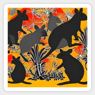 Wallaby art, sunrise beauty Sticker